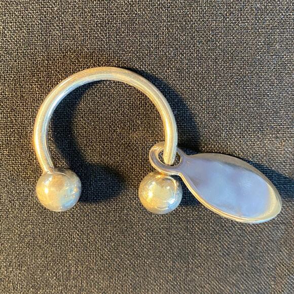 Authentic New "RETURN TO TIFFANY" Screwball Key Ring Sterling Silver Pouch - Picture 4 of 5